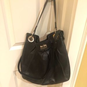 Black Leather Coach Hobo